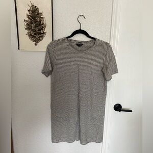 Lucky Brand Black and White Striped Tee Dress